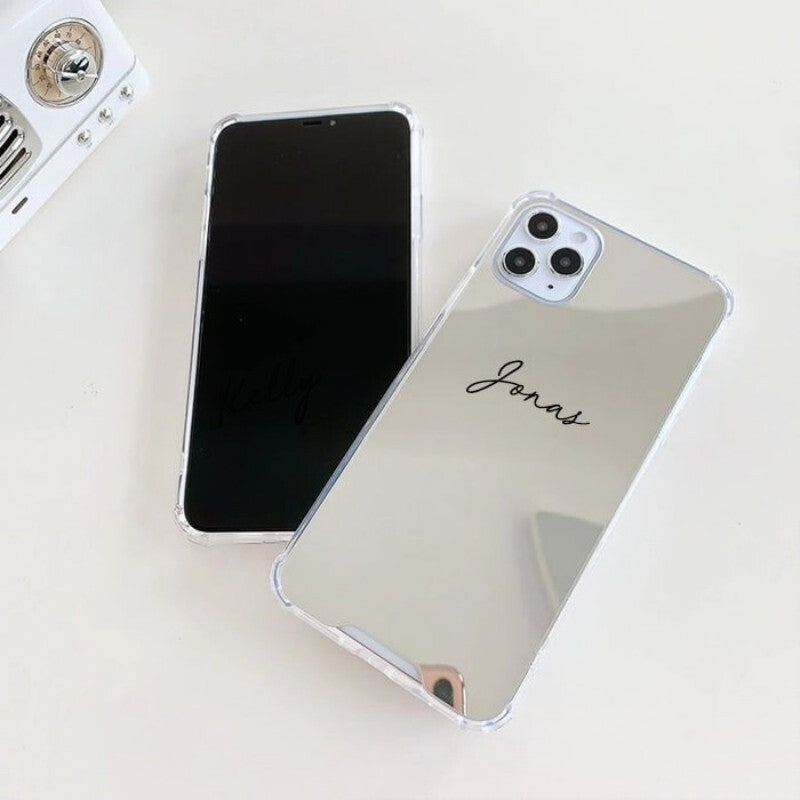 Personalisierte Handyhülle Iphone 11 12 13 14 15 16, Glas, Luxus, Spiegel