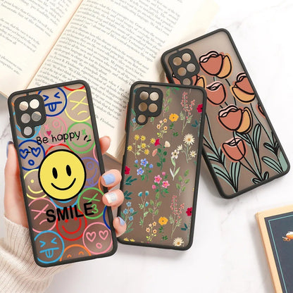Handyhülle für Samsung A54 A34 S22 A51 A53 5G A33 S23 S21 S20 Fe A70 A72 Blumen
